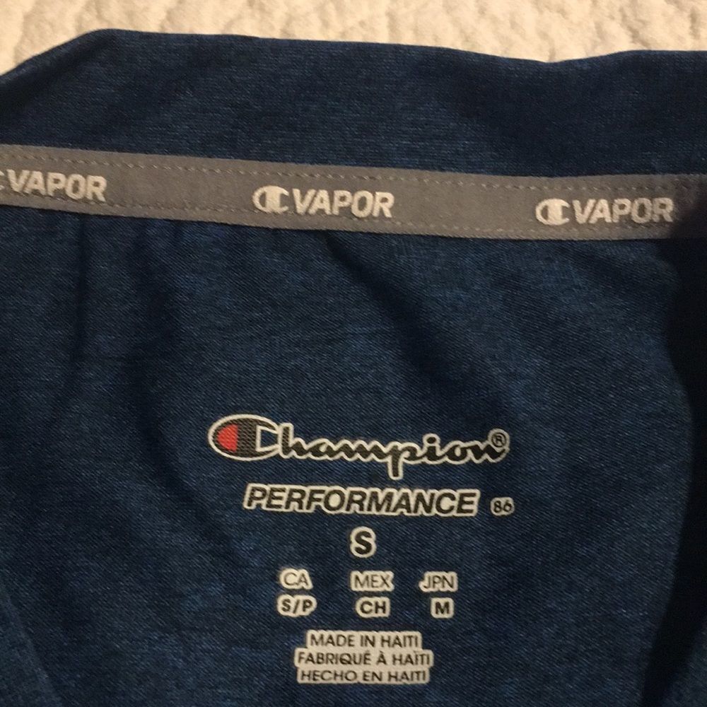 Champion vapor NAVY tee shirt. Small - Picture 2 of 7